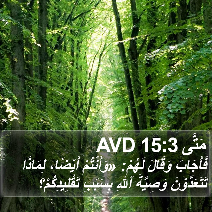 مَتَّى 15:3 AVD Bible Study