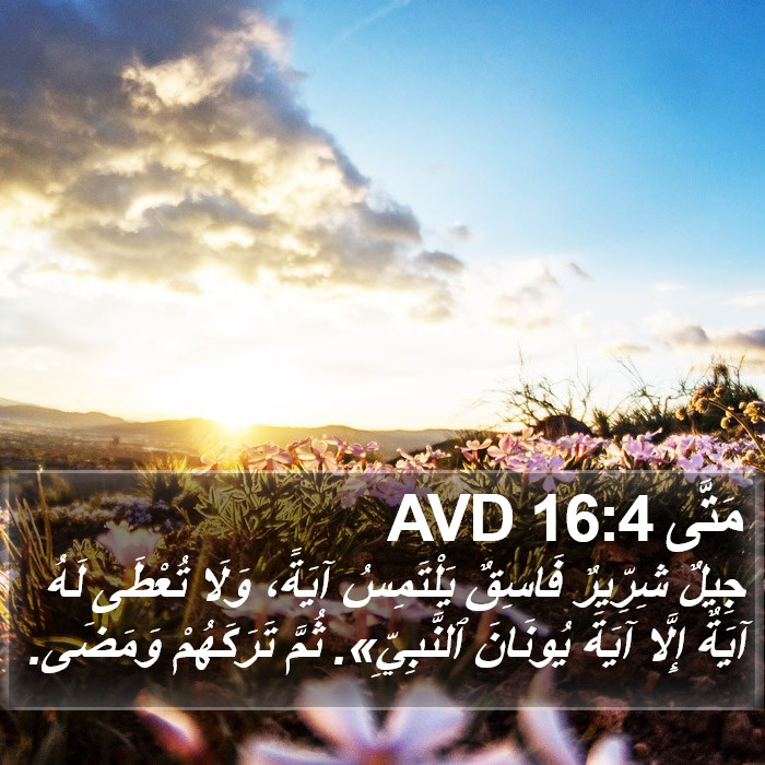 مَتَّى 16:4 AVD Bible Study