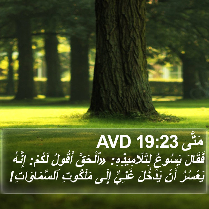 مَتَّى 19:23 AVD Bible Study