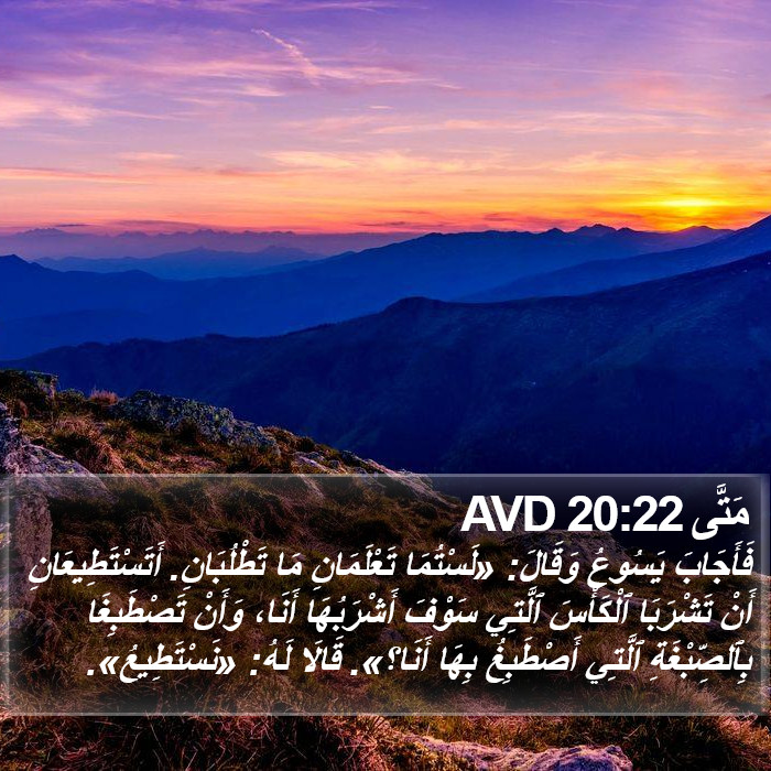 مَتَّى 20:22 AVD Bible Study