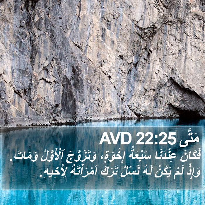 مَتَّى 22:25 AVD Bible Study