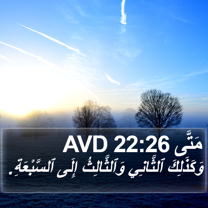 مَتَّى 22:26 AVD Bible Study
