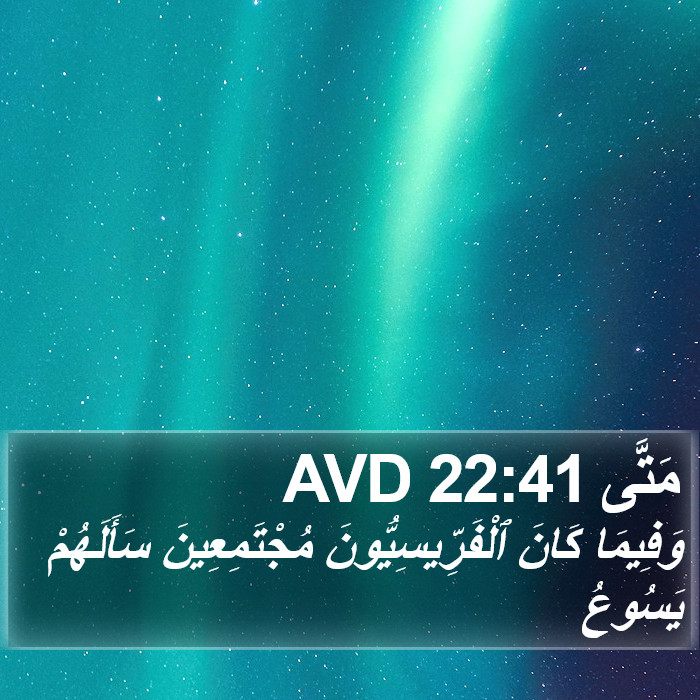 مَتَّى 22:41 AVD Bible Study