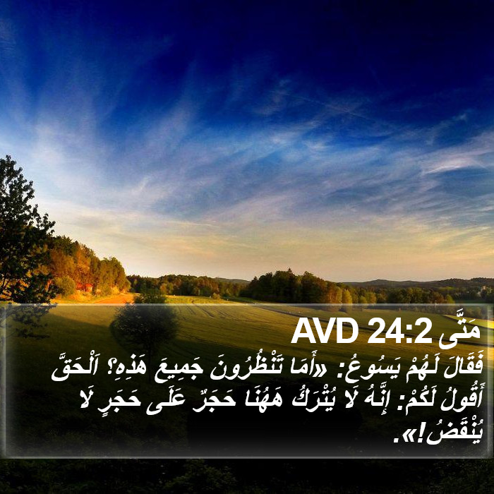 مَتَّى 24:2 AVD Bible Study