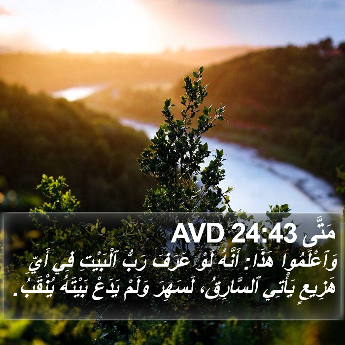 مَتَّى 24:43 AVD Bible Study