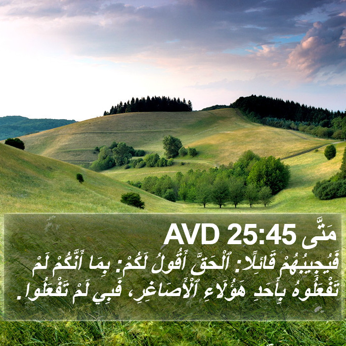 مَتَّى 25:45 AVD Bible Study