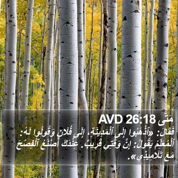 مَتَّى 26:18 AVD Bible Study