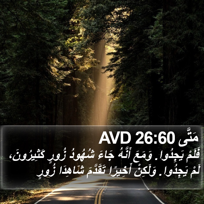 مَتَّى 26:60 AVD Bible Study