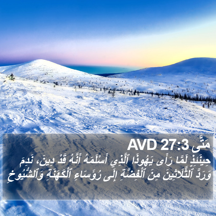 مَتَّى 27:3 AVD Bible Study