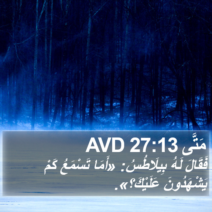 مَتَّى 27:13 AVD Bible Study