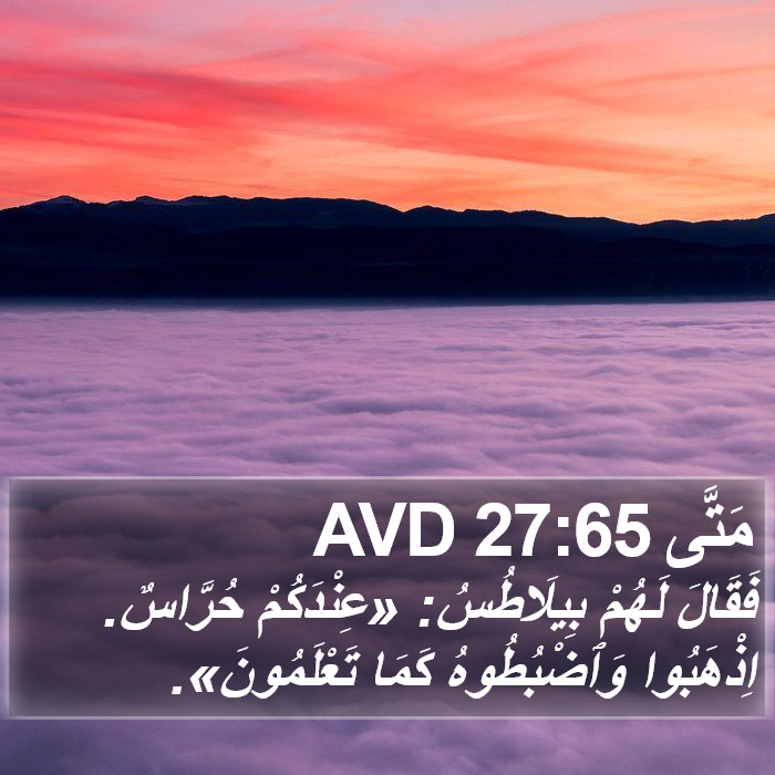 مَتَّى 27:65 AVD Bible Study
