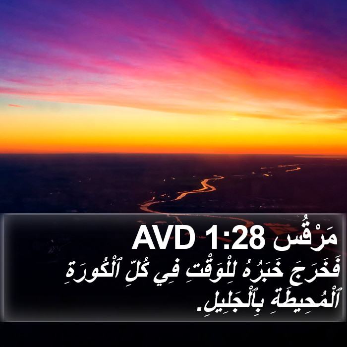 مَرْقُس 1:28 AVD Bible Study