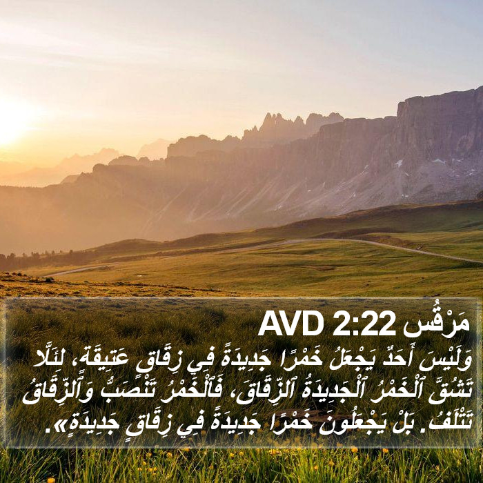 مَرْقُس 2:22 AVD Bible Study