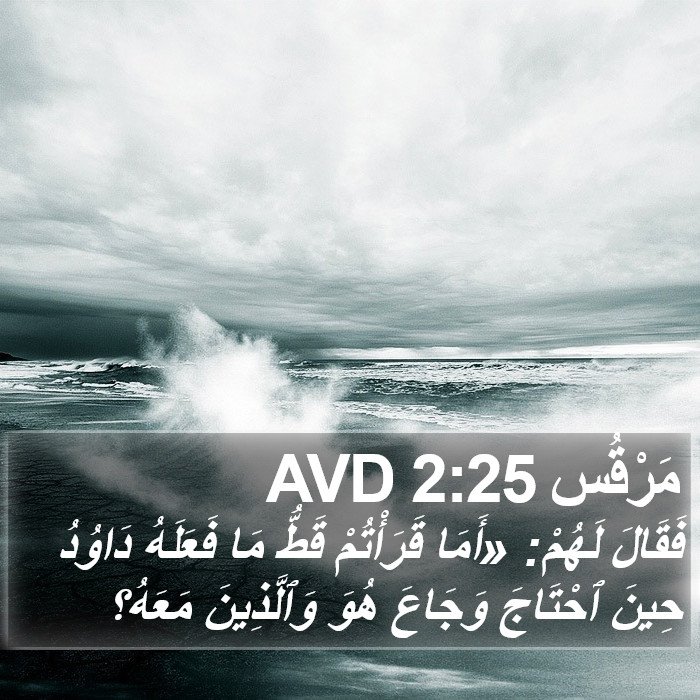 مَرْقُس 2:25 AVD Bible Study