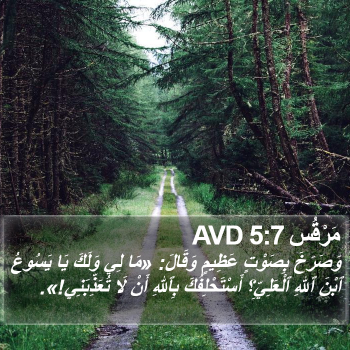 مَرْقُس 5:7 AVD Bible Study