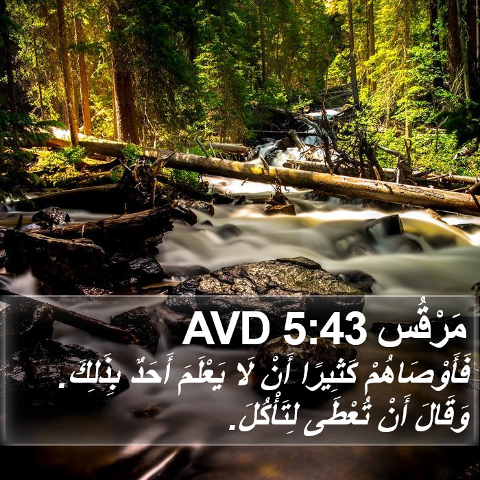 مَرْقُس 5:43 AVD Bible Study