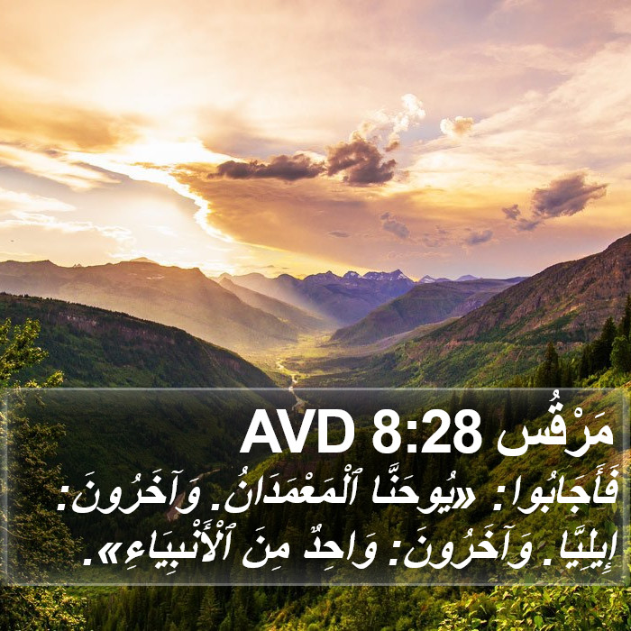 مَرْقُس 8:28 AVD Bible Study