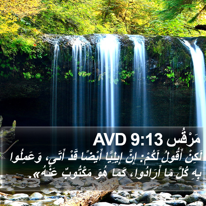 مَرْقُس 9:13 AVD Bible Study