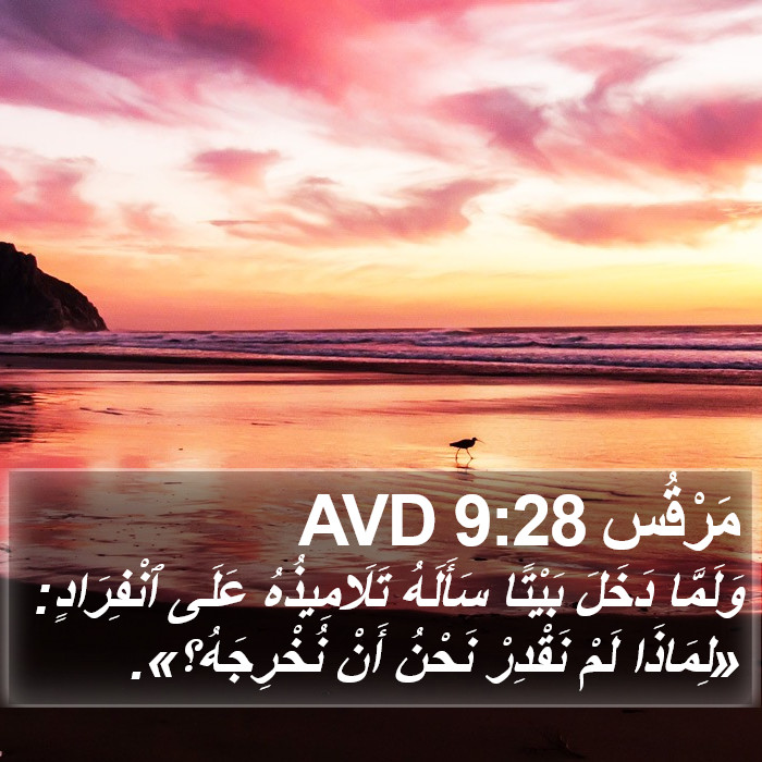 مَرْقُس 9:28 AVD Bible Study