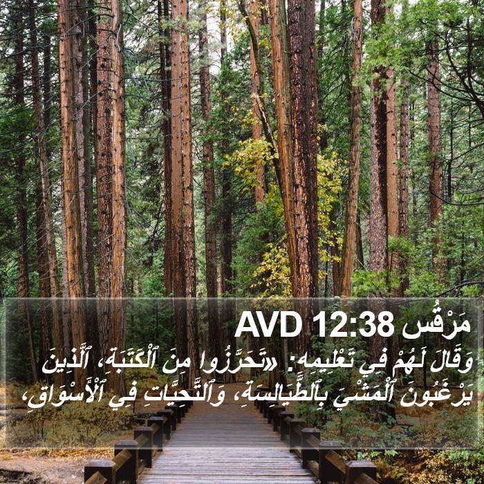 مَرْقُس 12:38 AVD Bible Study