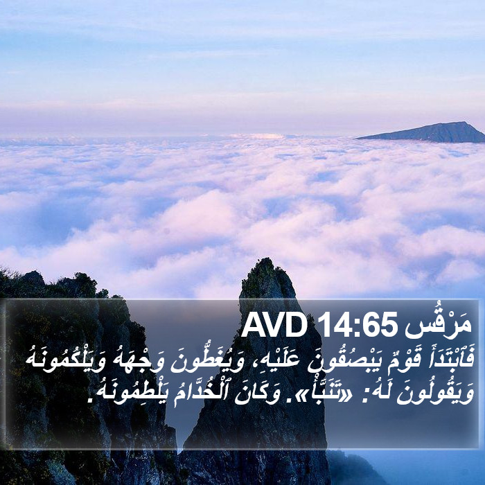 مَرْقُس 14:65 AVD Bible Study