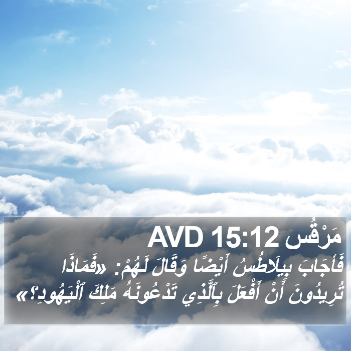 مَرْقُس 15:12 AVD Bible Study