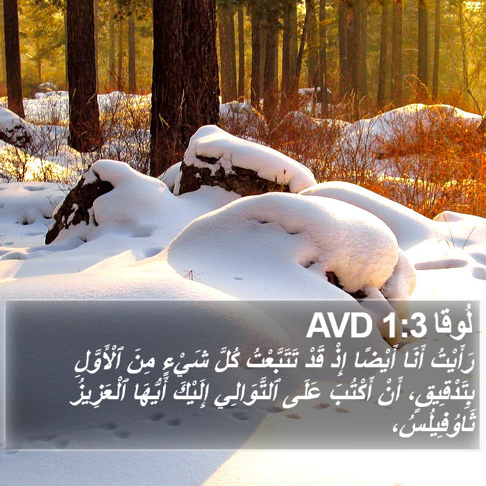 لُوقا 1:3 AVD Bible Study