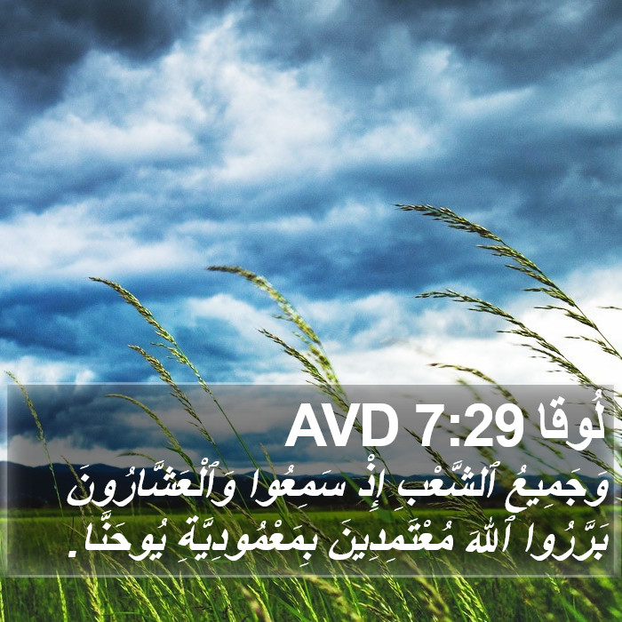 لُوقا 7:29 AVD Bible Study