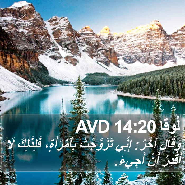 لُوقا 14:20 AVD Bible Study