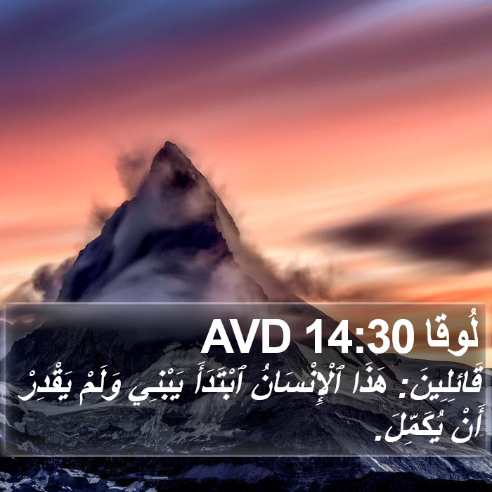 لُوقا 14:30 AVD Bible Study