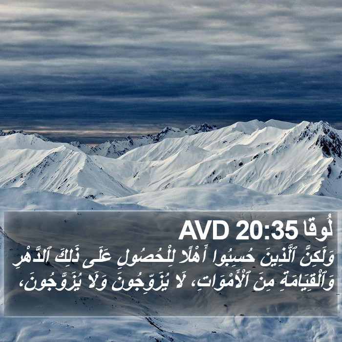 لُوقا 20:35 AVD Bible Study