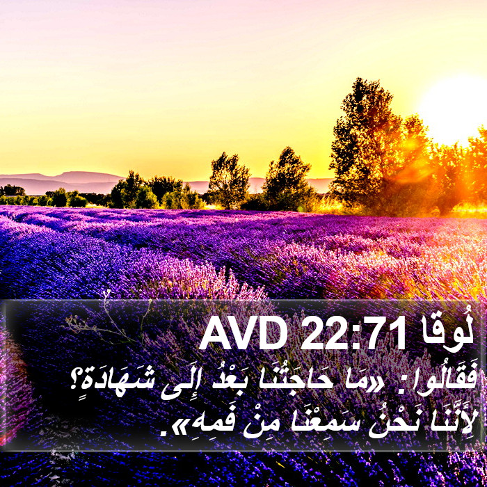 لُوقا 22:71 AVD Bible Study