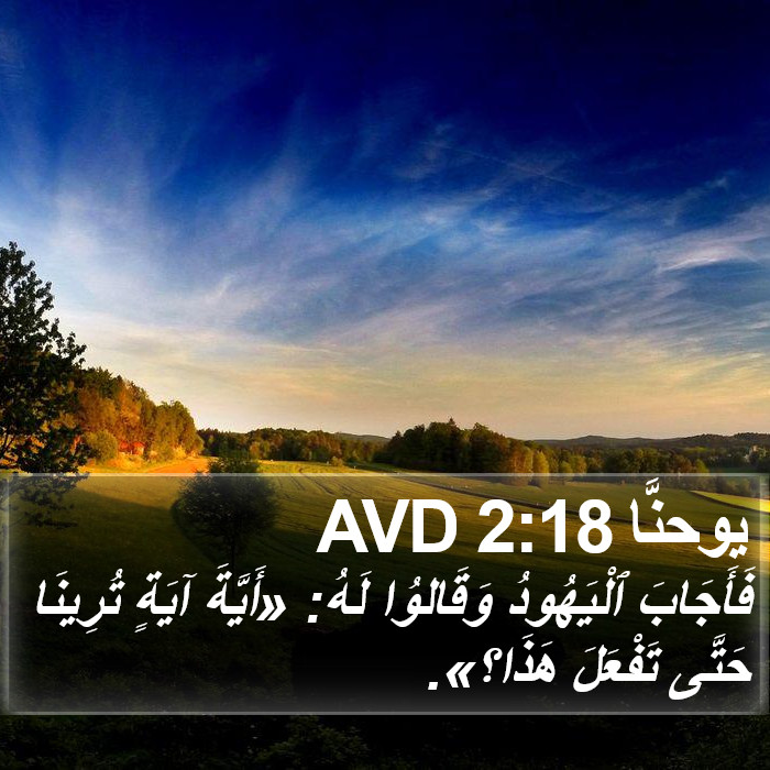 يوحنَّا 2:18 AVD Bible Study