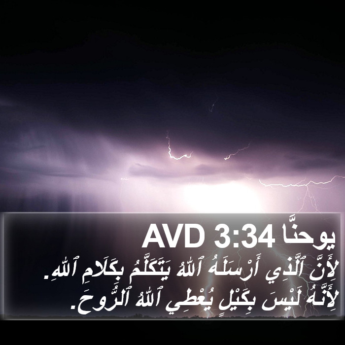 يوحنَّا 3:34 AVD Bible Study