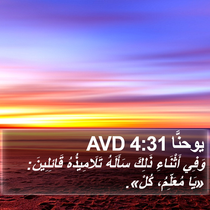 يوحنَّا 4:31 AVD Bible Study