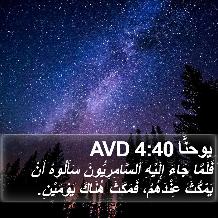 يوحنَّا 4:40 AVD Bible Study