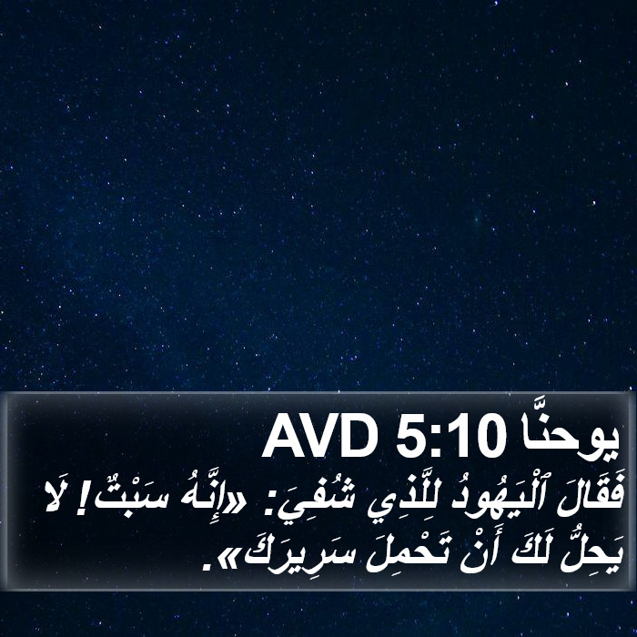 يوحنَّا 5:10 AVD Bible Study