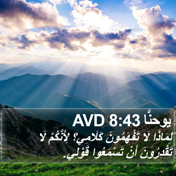 يوحنَّا 8:43 AVD Bible Study