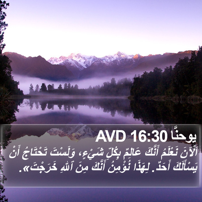 يوحنَّا 16:30 AVD Bible Study