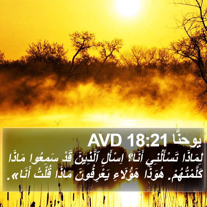يوحنَّا 18:21 AVD Bible Study