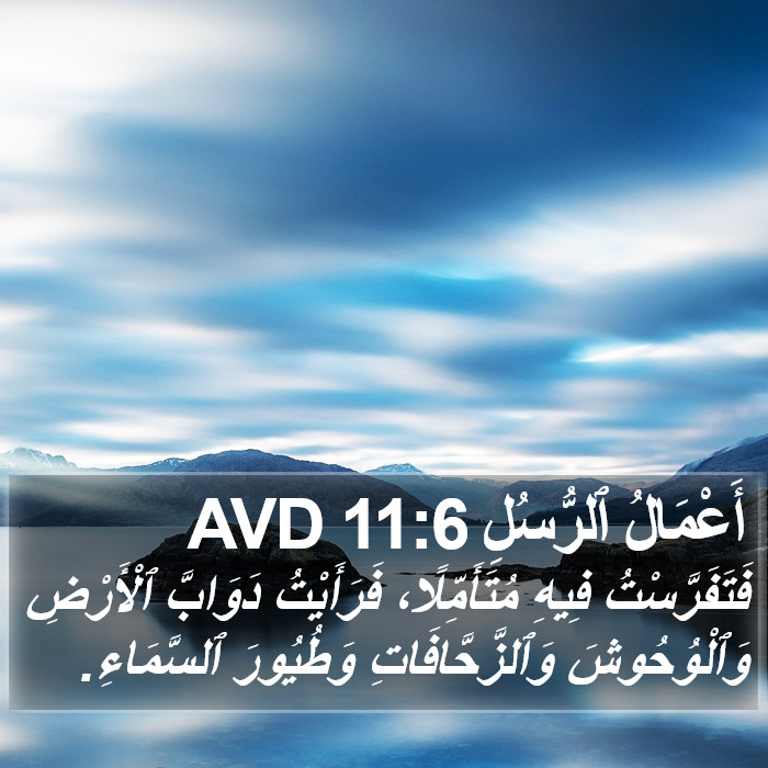 أَعْمَالُ ٱلرُّسُلِ 11:6 AVD Bible Study