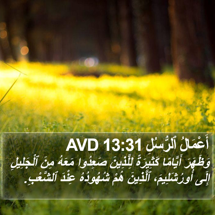 أَعْمَالُ ٱلرُّسُلِ 13:31 AVD Bible Study