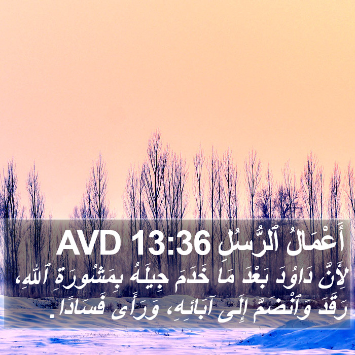 أَعْمَالُ ٱلرُّسُلِ 13:36 AVD Bible Study