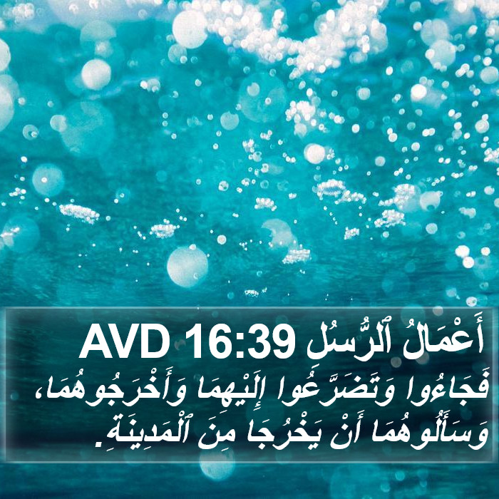 أَعْمَالُ ٱلرُّسُلِ 16:39 AVD Bible Study