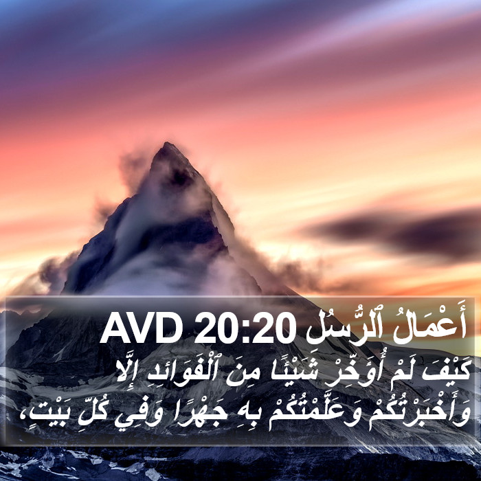أَعْمَالُ ٱلرُّسُلِ 20:20 AVD Bible Study