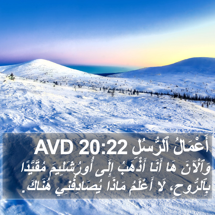 أَعْمَالُ ٱلرُّسُلِ 20:22 AVD Bible Study