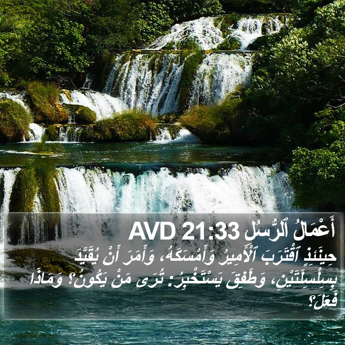 أَعْمَالُ ٱلرُّسُلِ 21:33 AVD Bible Study