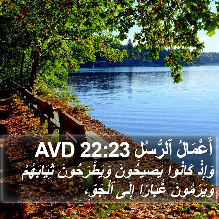 أَعْمَالُ ٱلرُّسُلِ 22:23 AVD Bible Study