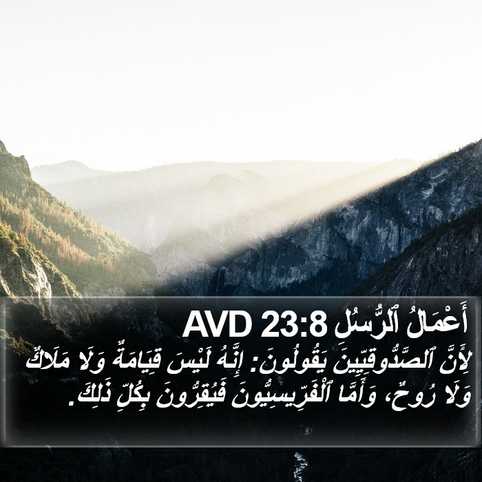 أَعْمَالُ ٱلرُّسُلِ 23:8 AVD Bible Study