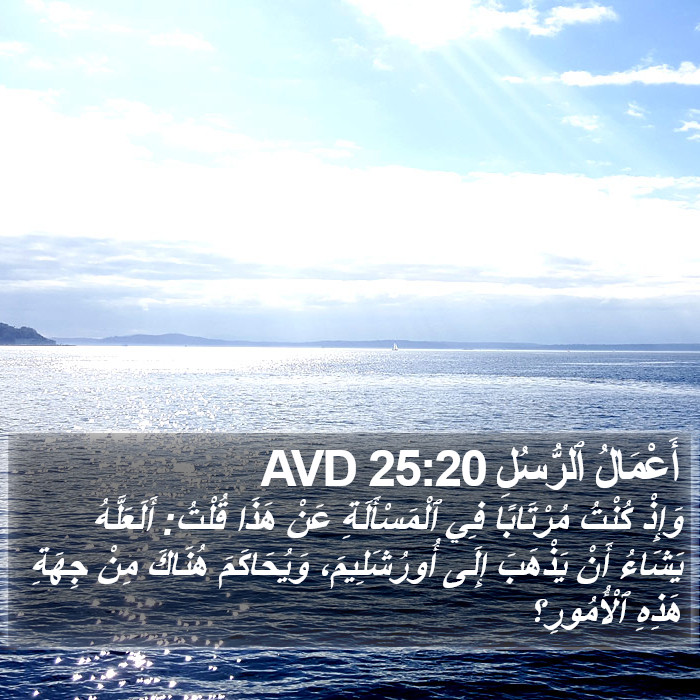 أَعْمَالُ ٱلرُّسُلِ 25:20 AVD Bible Study